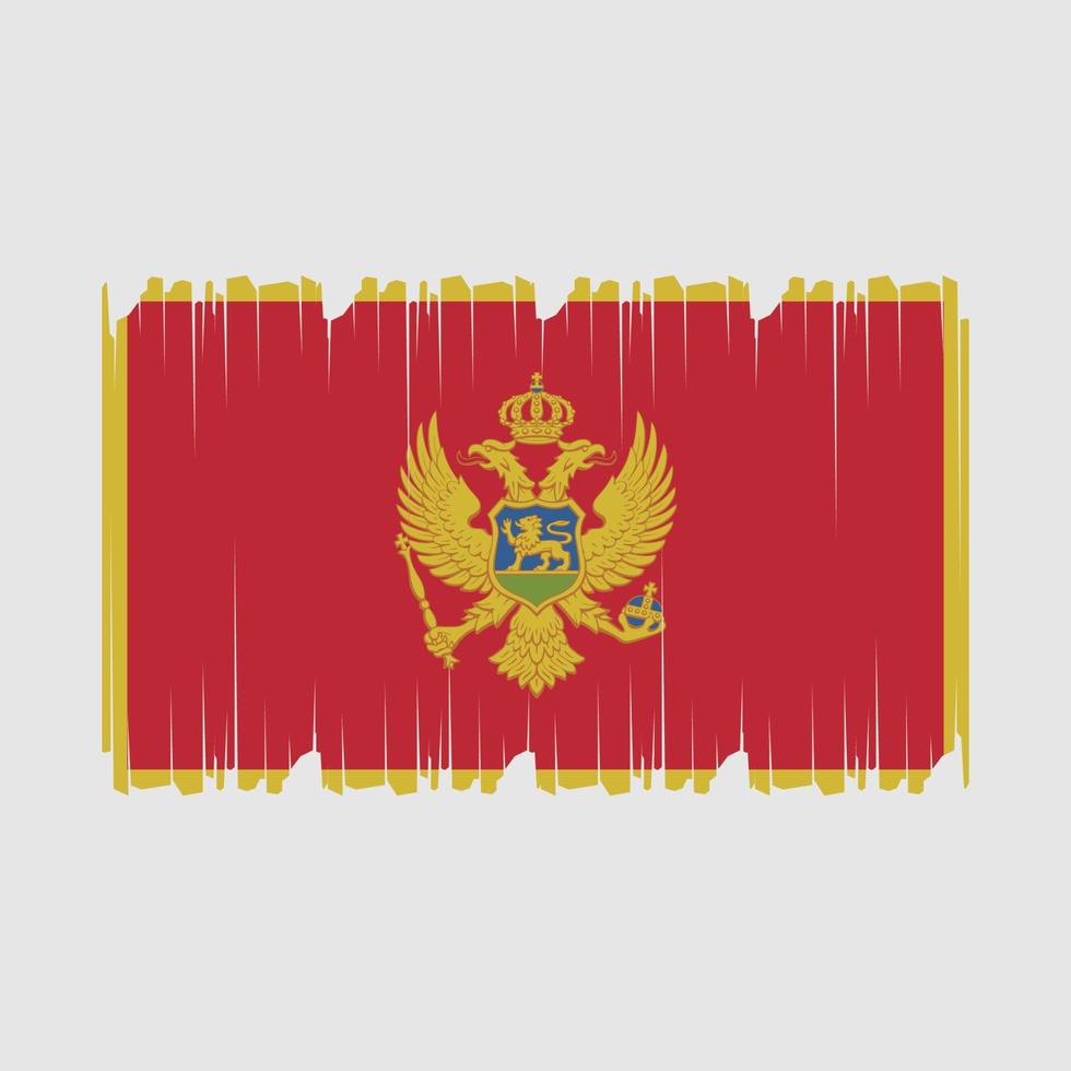 montenegro bandera vector ilustración