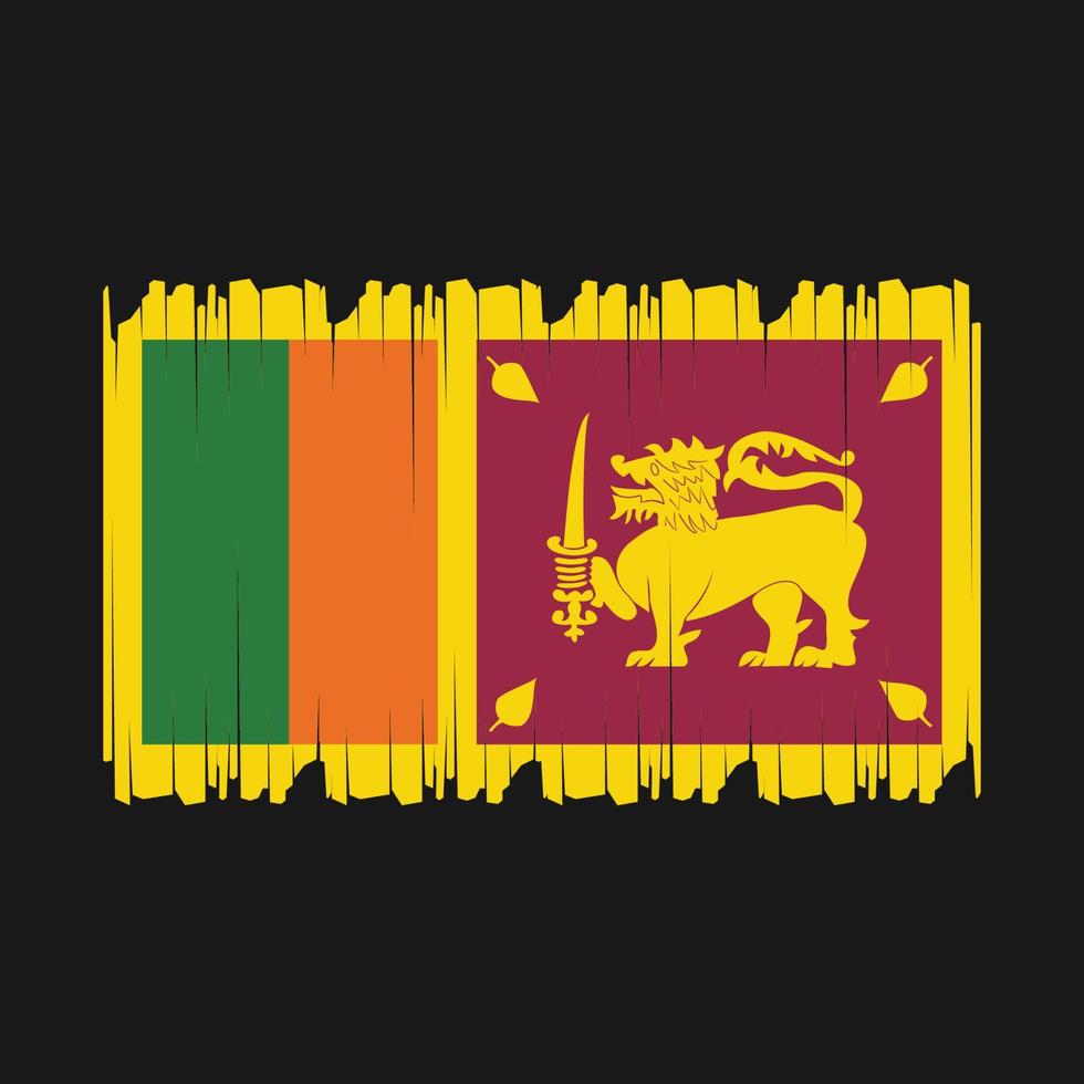 sri lanka bandera vector ilustración