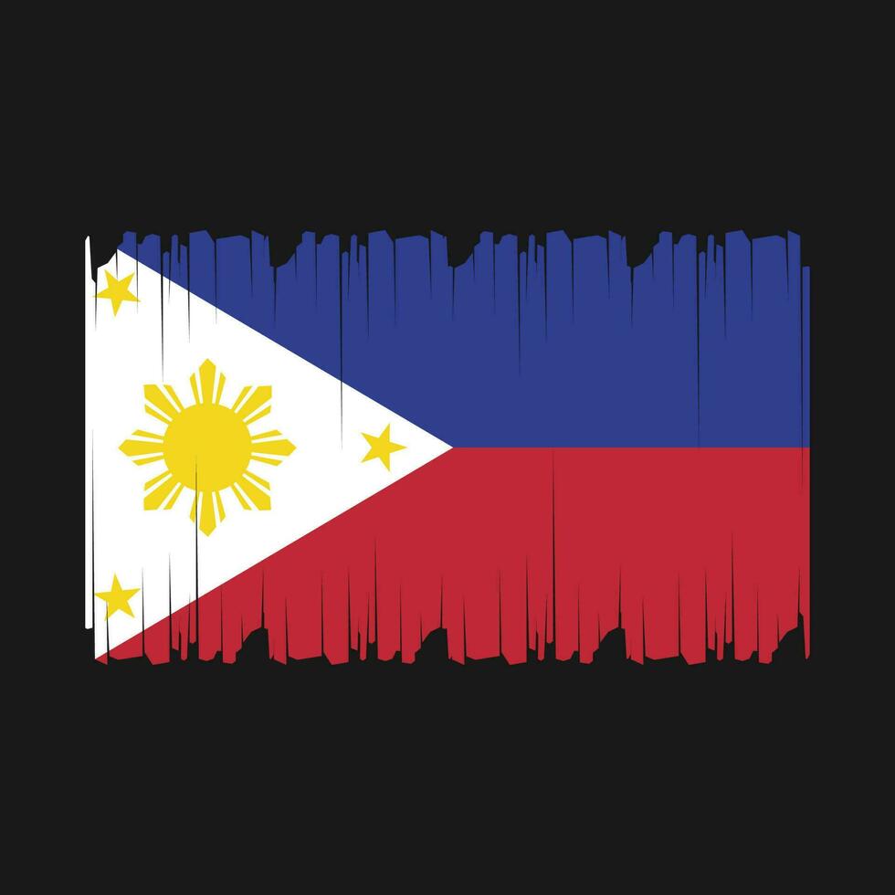 Filipinas bandera vector ilustración