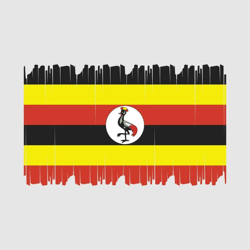 Uganda Flag Vector Illustration