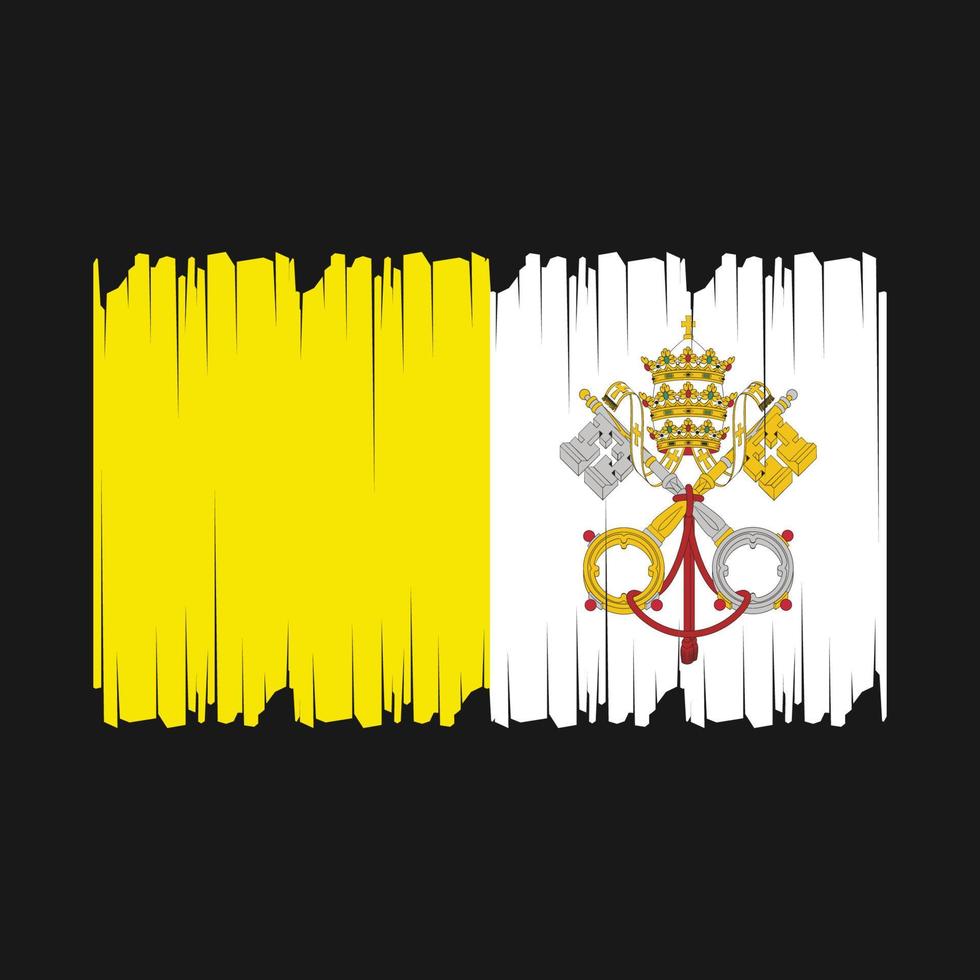 Vatican Flag Vector Illustration