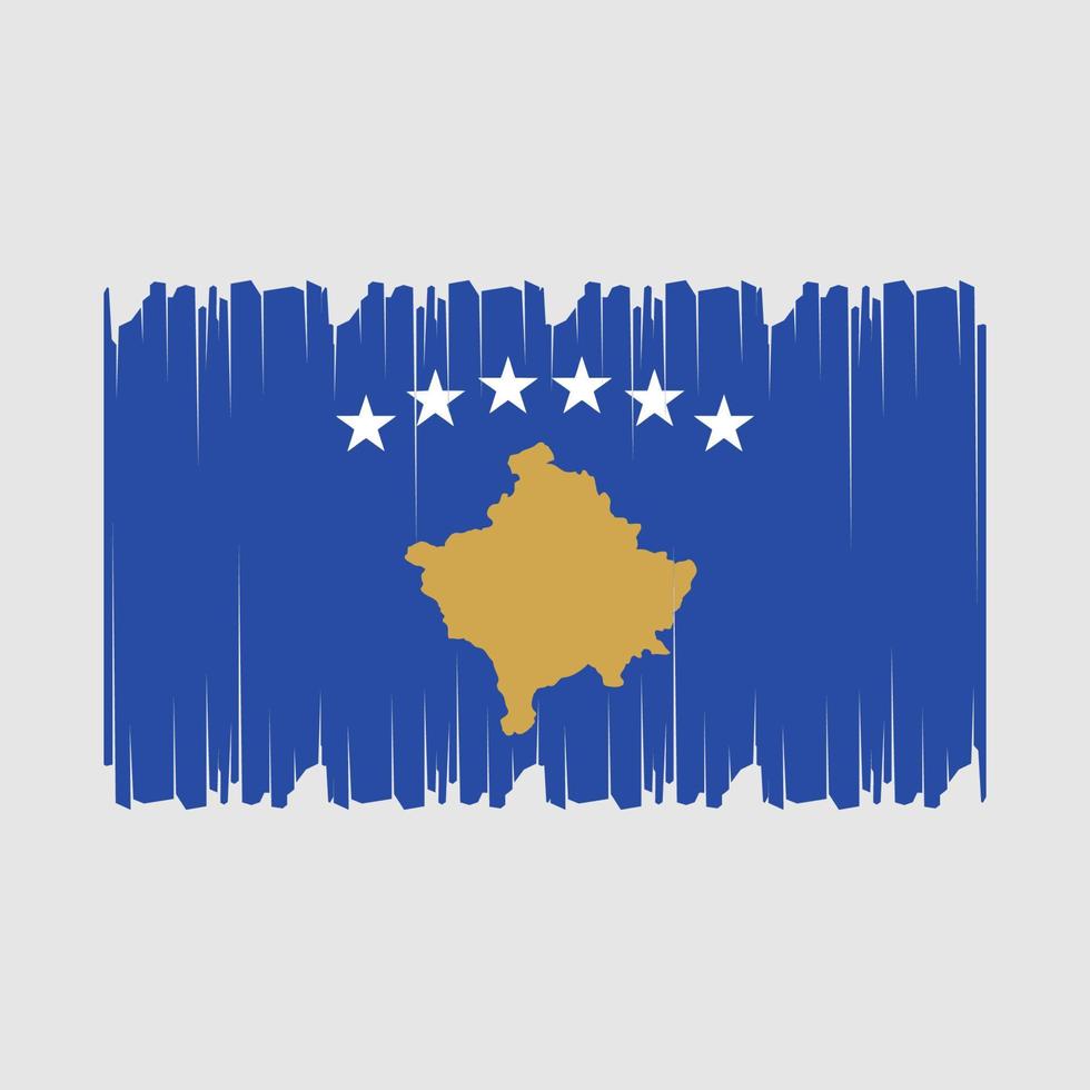 Kosovo Flag Vector Illustration