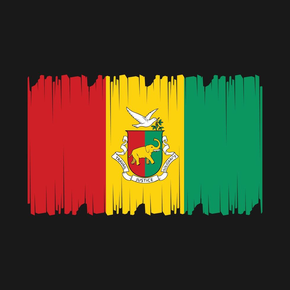 Guinea Flag Vector Illustration