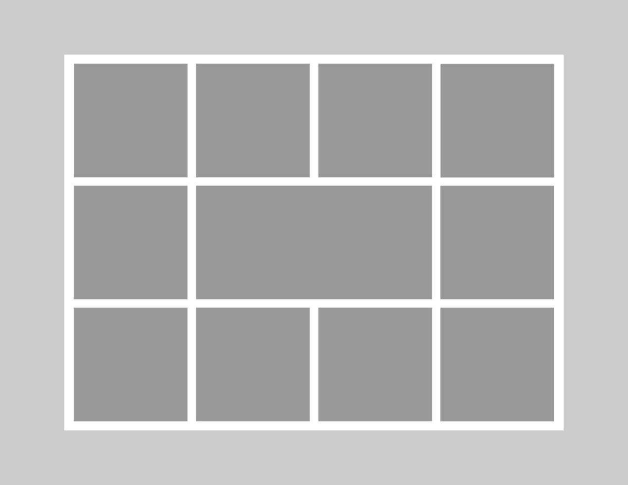 Simple Moodboard Grid Photo Collage Templates vector