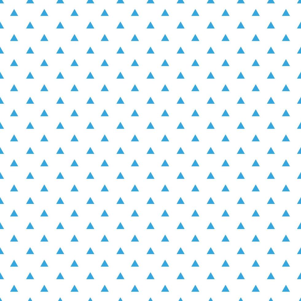 Blue Seamless Triangles Pattern On White Background vector