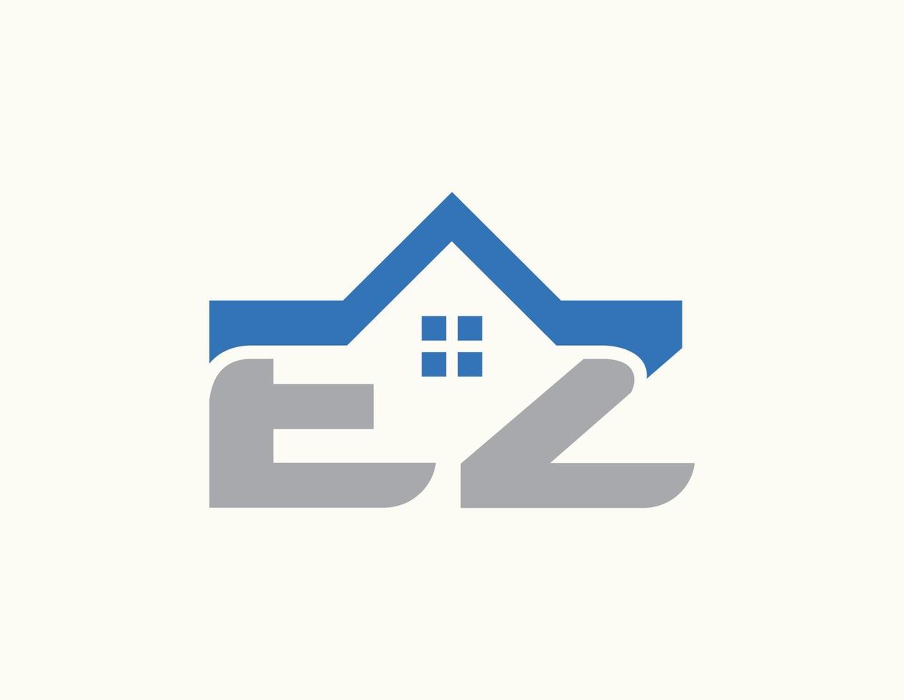 inicial ez hogar logo ilustración. hogar logo vector