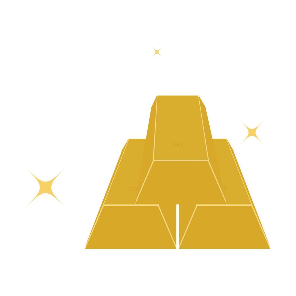 gold bar icon vector