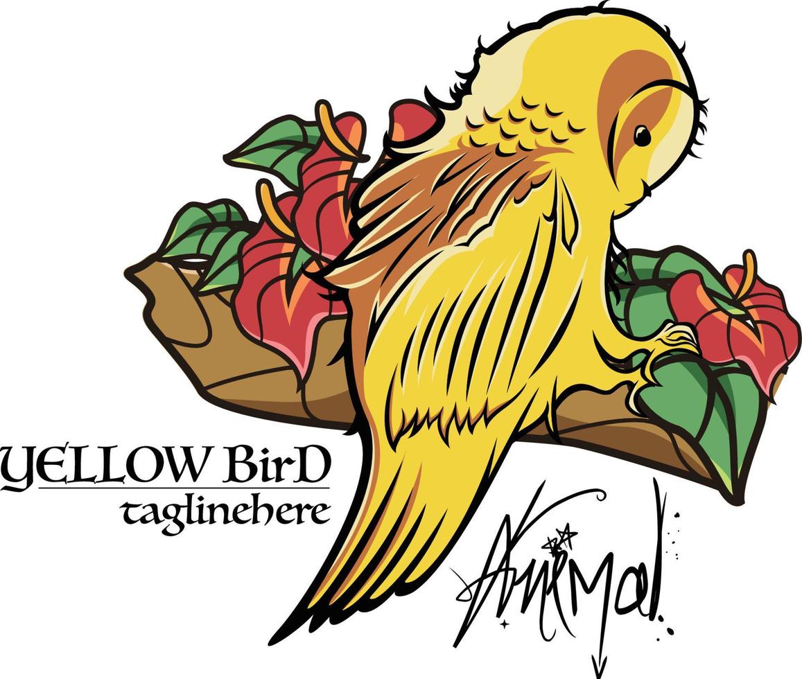 Summer Birdsong Flowers and Birds vector