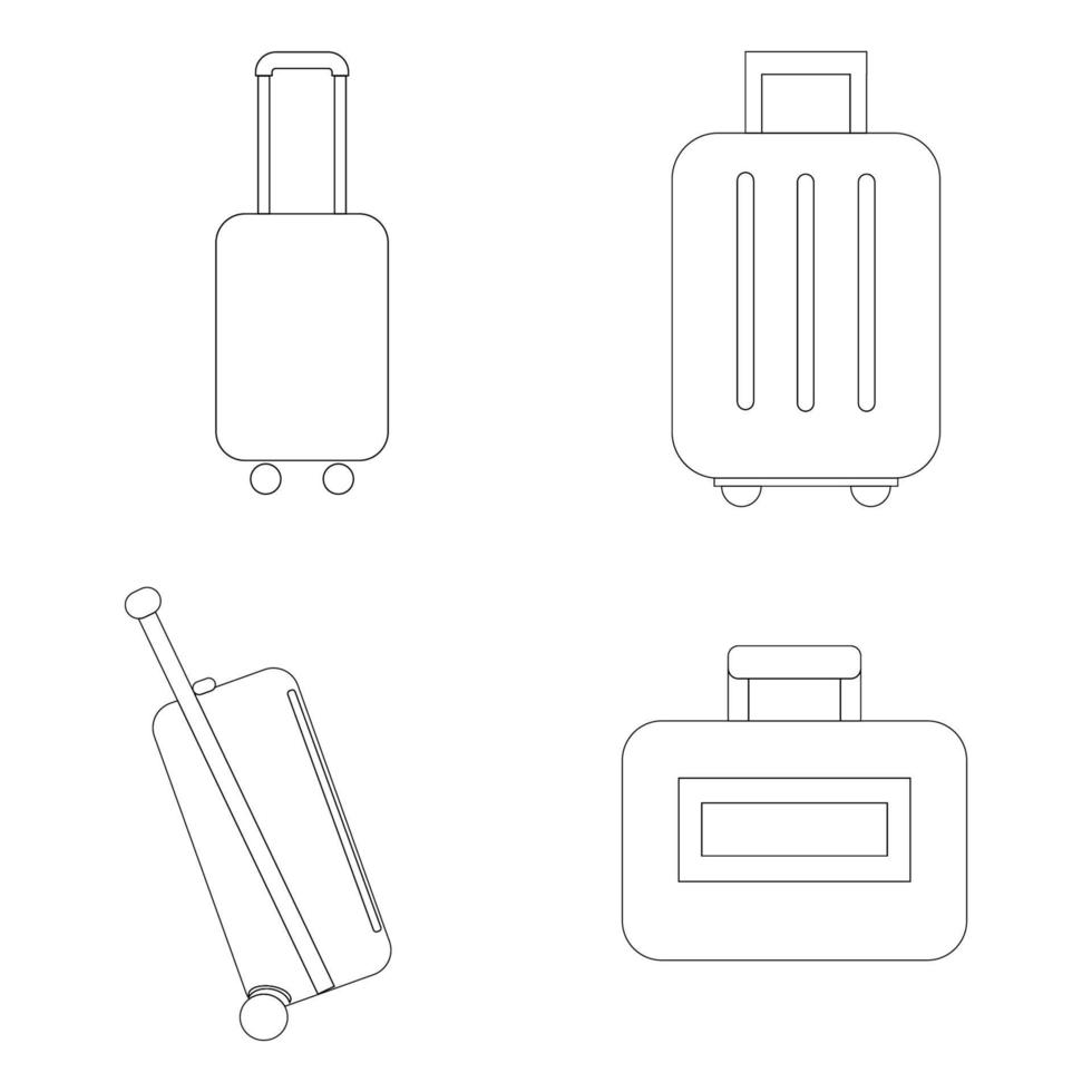 travel suitcase icon vector