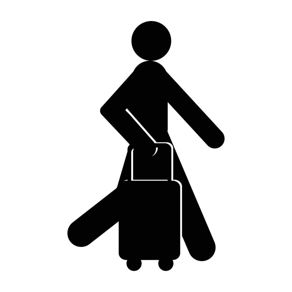 travel suitcase icon vector