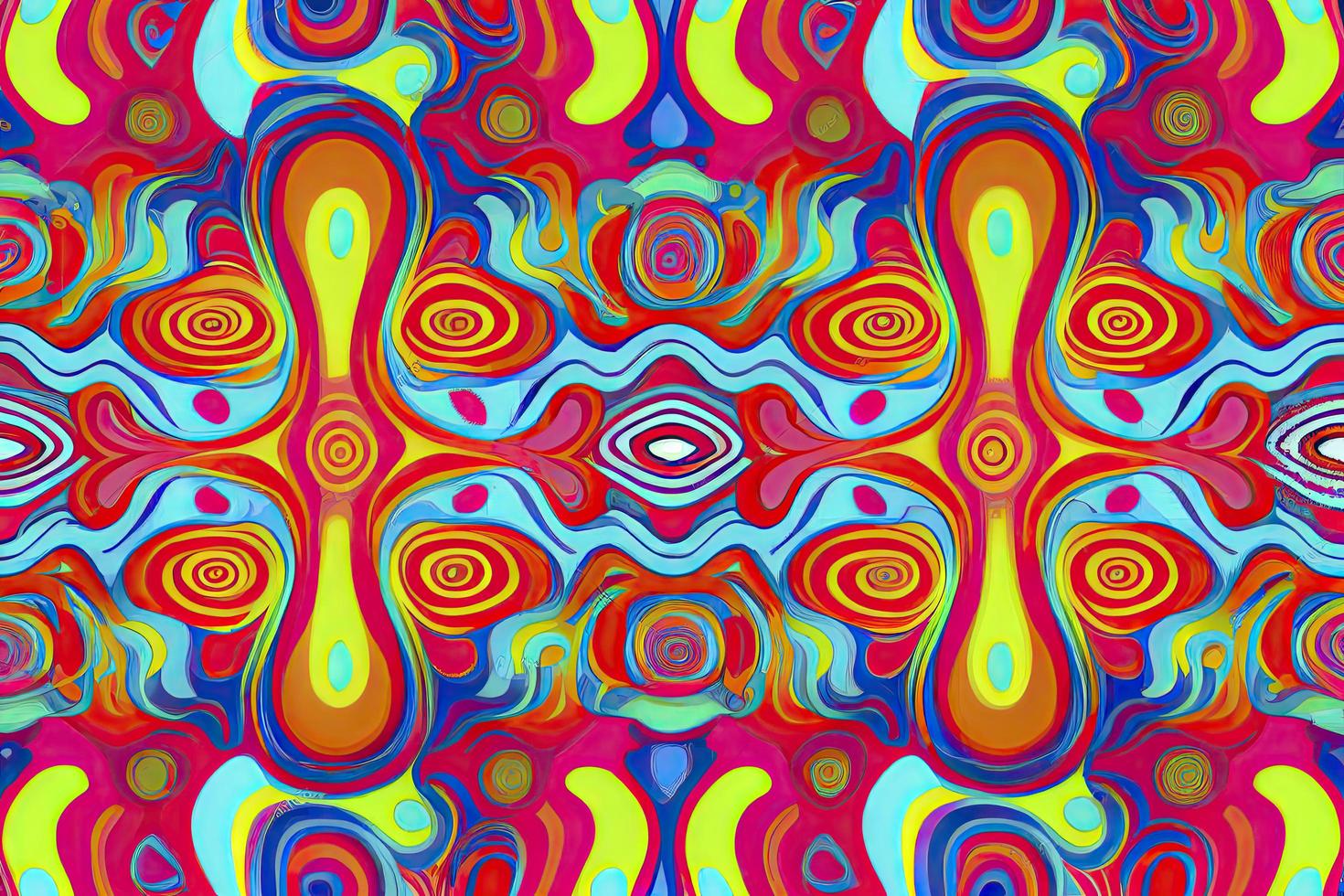 A modern psychedelic fashion seamless pattern is a design concept photo