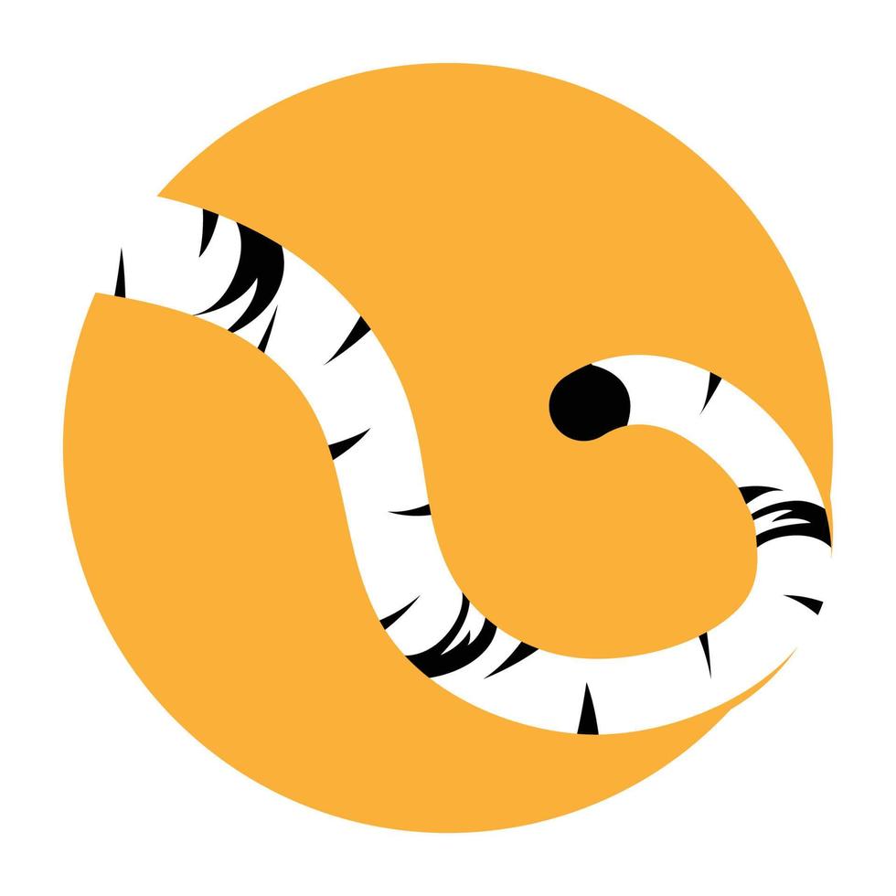 Tiger tail icon vector
