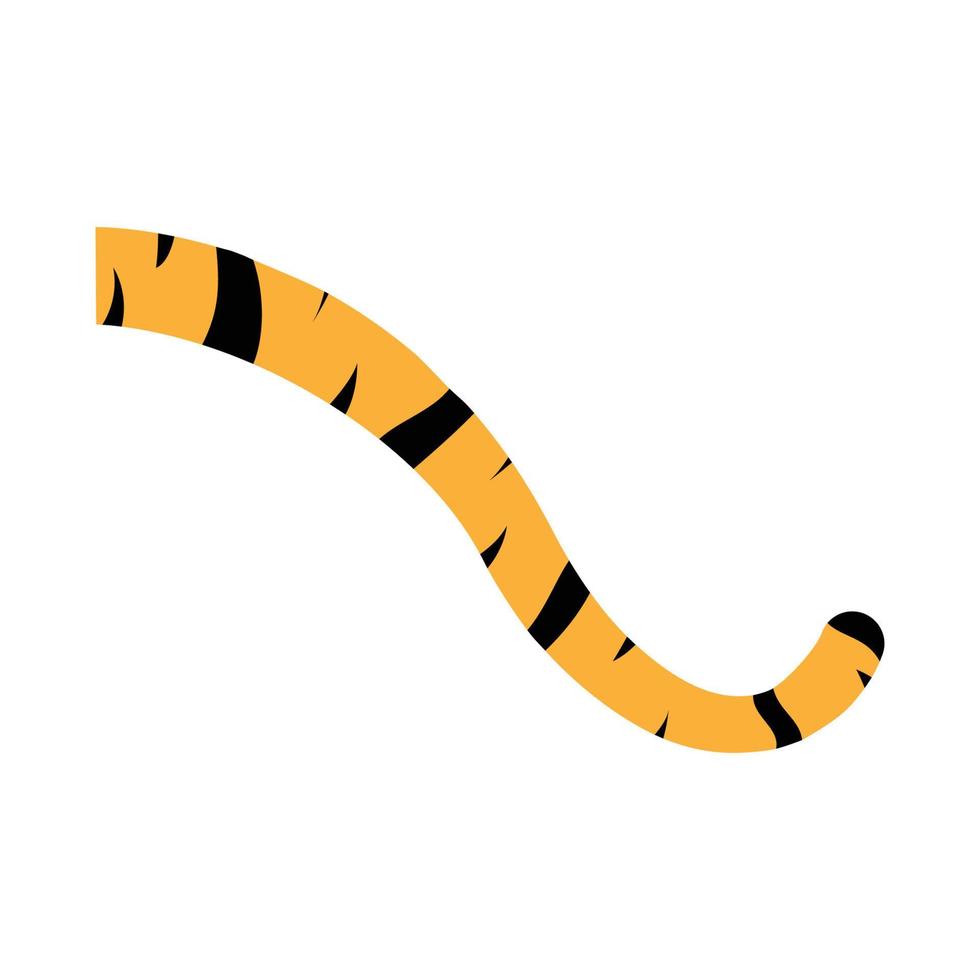 Tigre cola icono vector