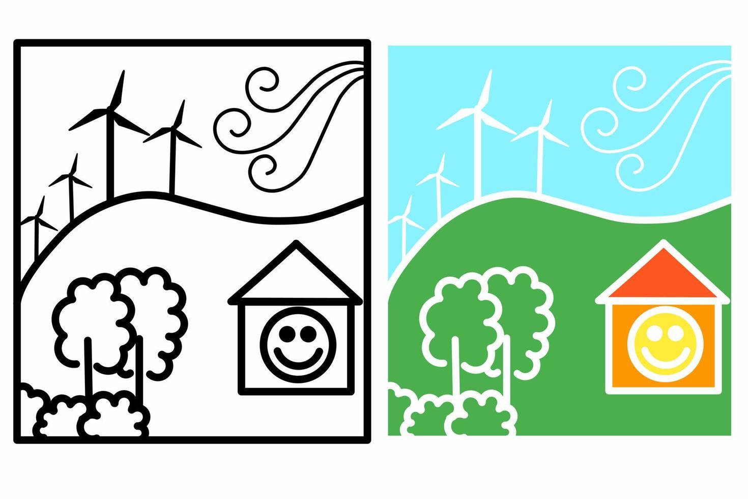 bandera plano diseño elementos para sostenible energía desarrollo, ambiental y ecología concepto, vector ilustración.