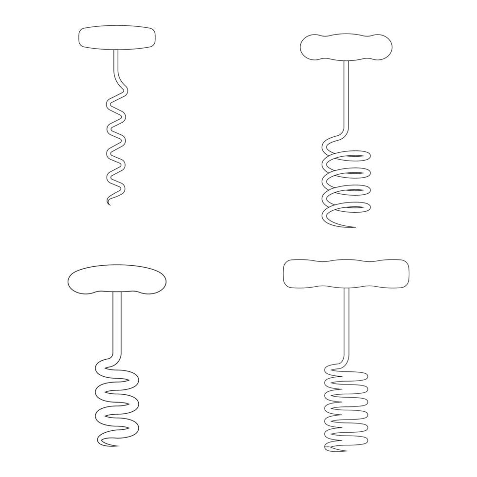 Corkscrew icon vector