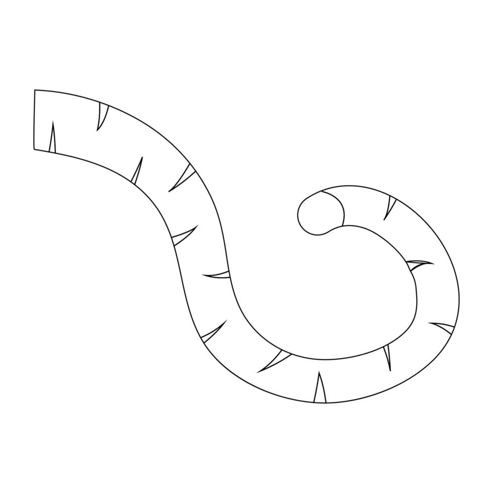 Tiger tail icon vector