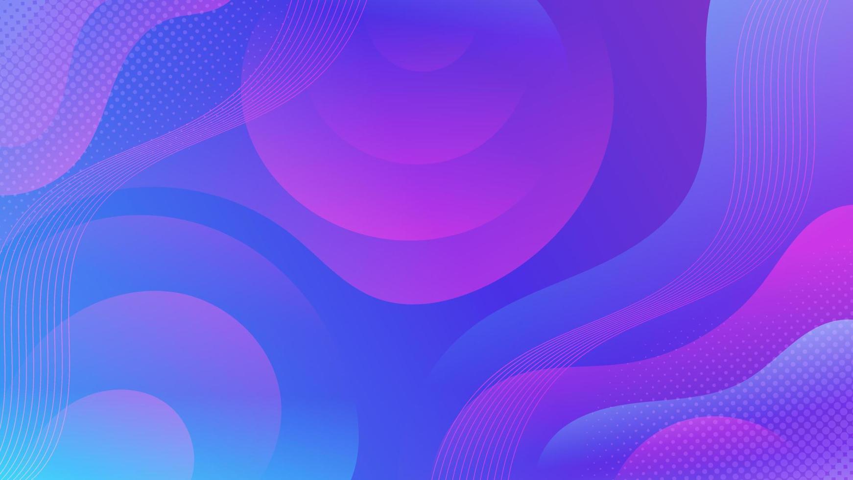 Abstract Gradient blue purple liquid Wave Background vector