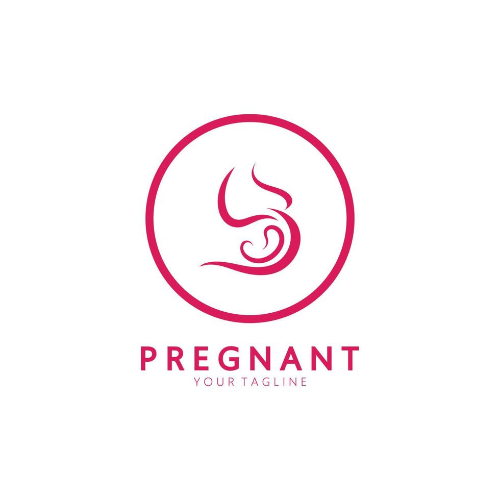 Pregnant template vector icon