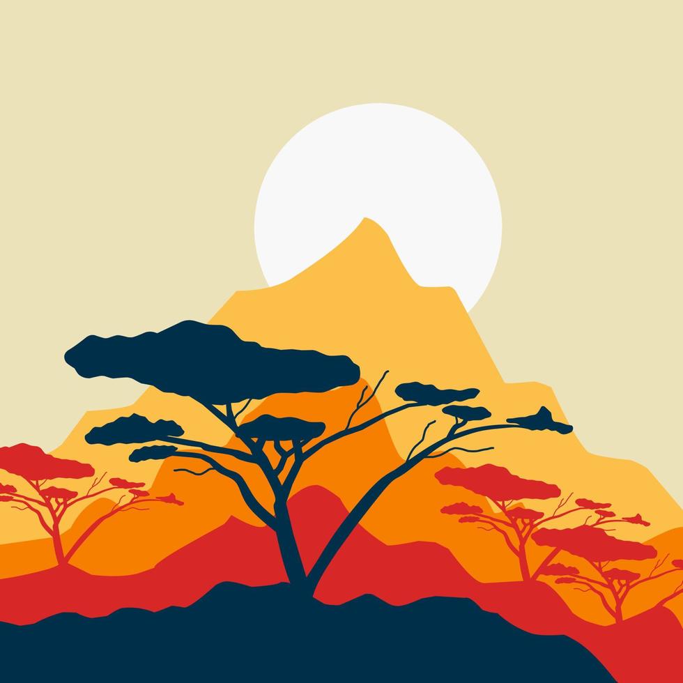 diseño de ilustración de paisaje vector