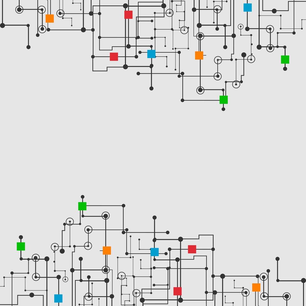 Connecting dots technology digital for global web white abstract background. vector