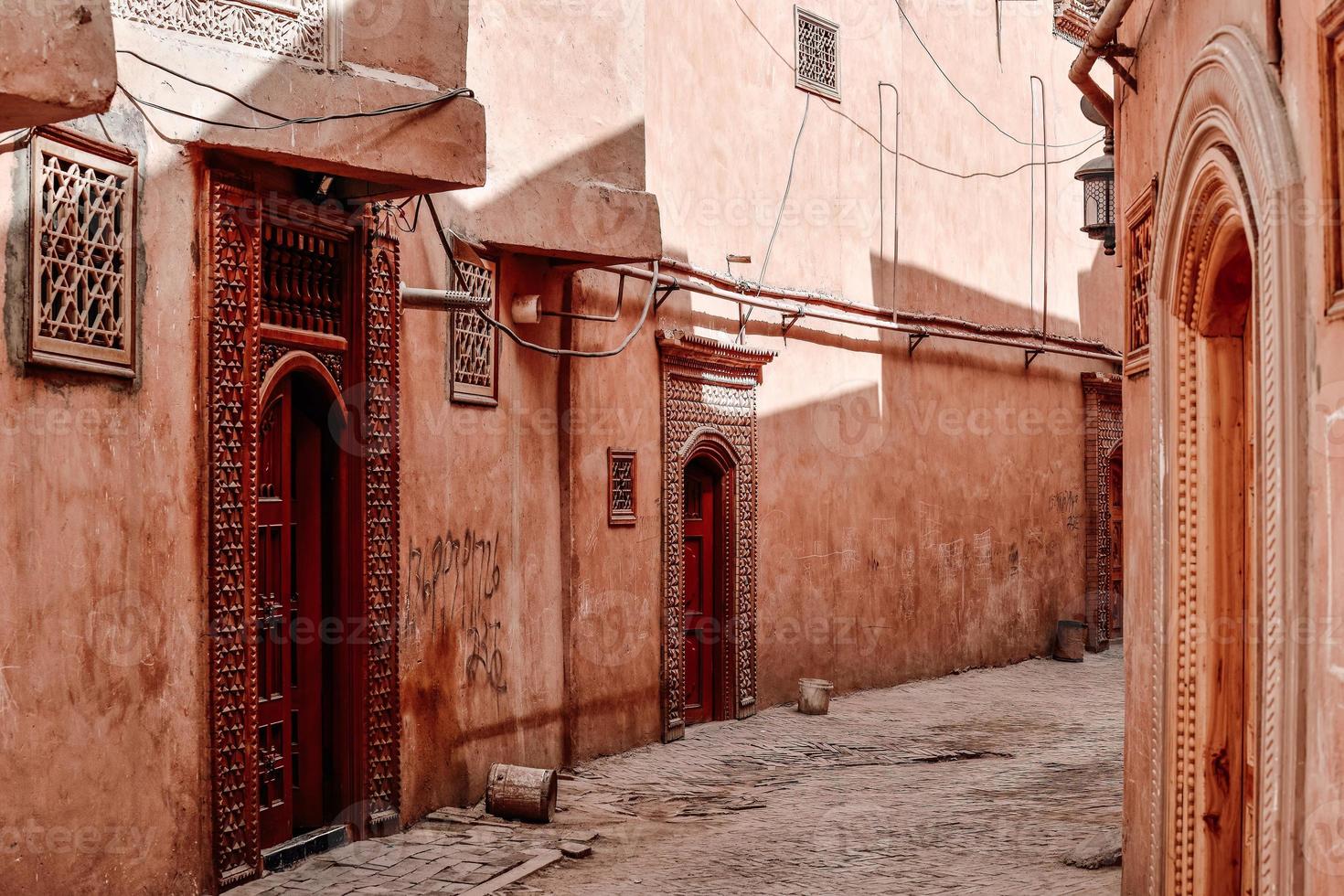 el centenario kashgar antiguo pueblo es situado en el centrar de kashgar foto