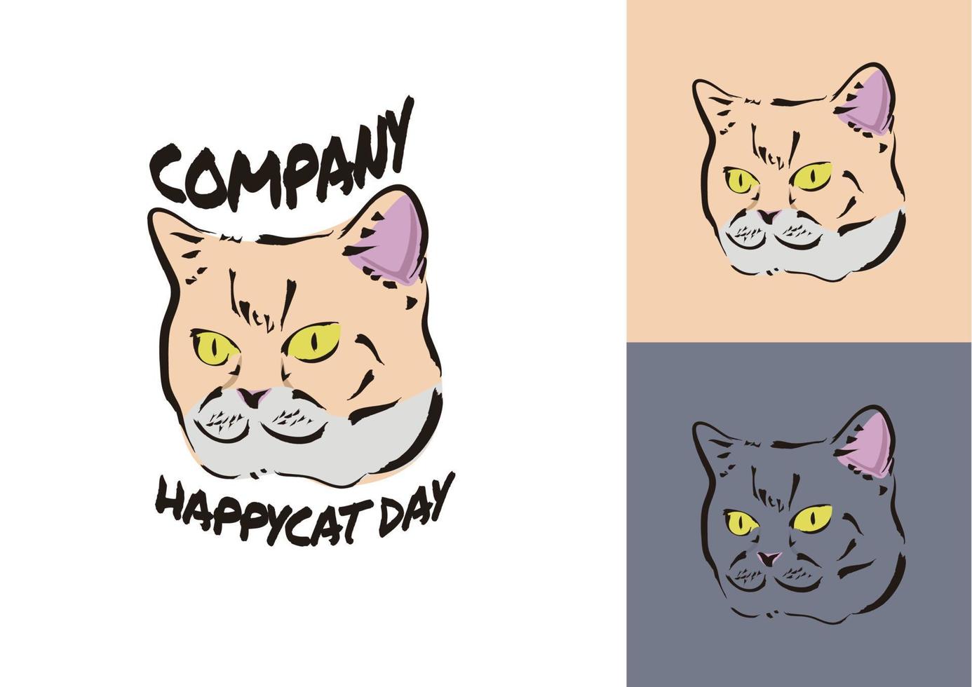 A cute and ugly cat vector