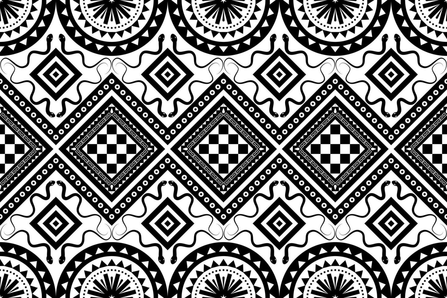 Seamless geometric ethnic oriental pattern. vector