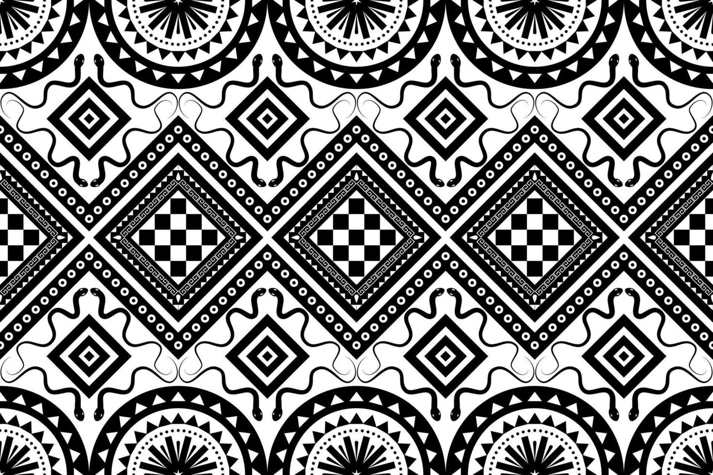 Seamless geometric ethnic oriental pattern. vector