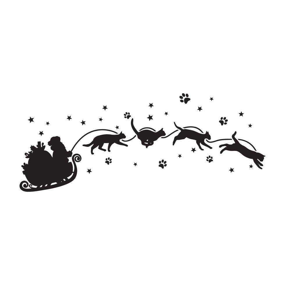 Beautiful ,stylish santa sleigh art and illustration vector