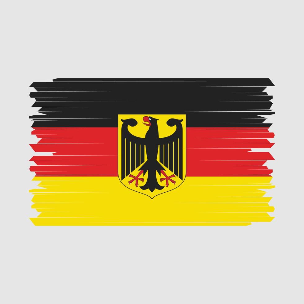 vector de pincel de bandera de alemania