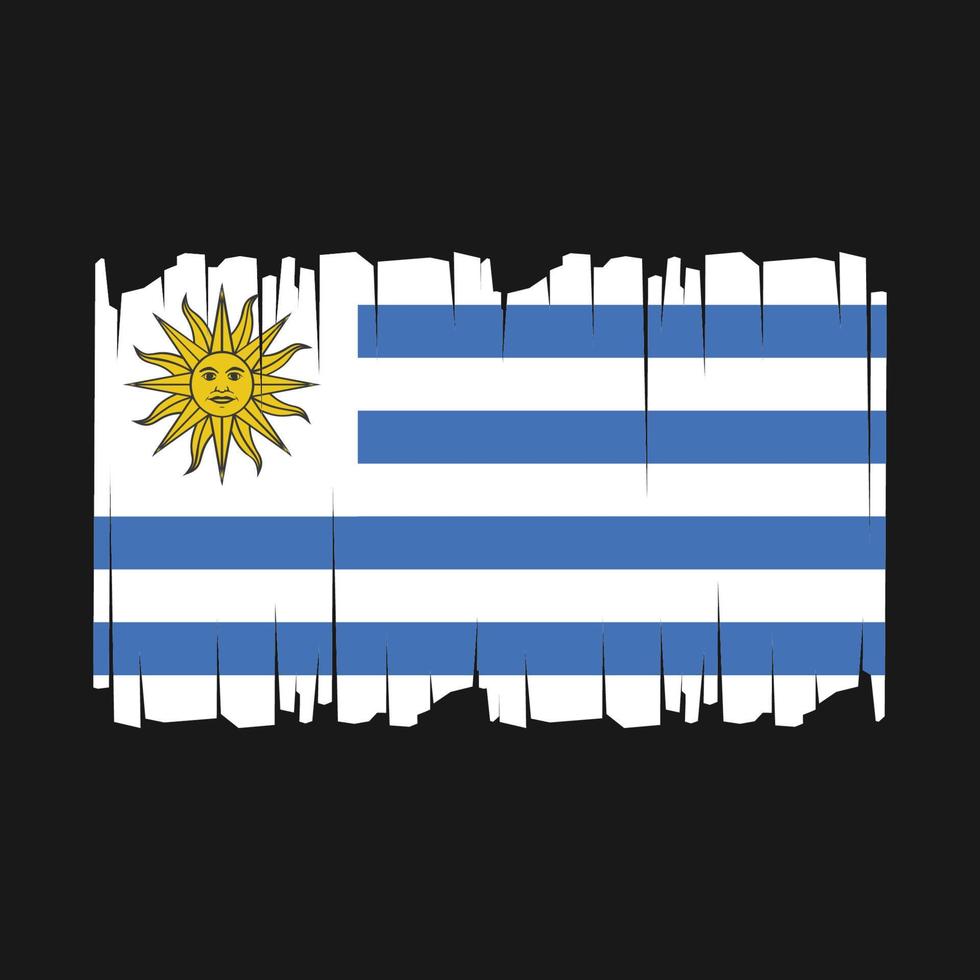 ilustración de vector de bandera de uruguay