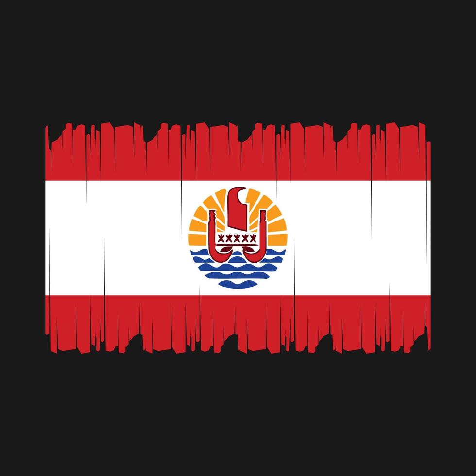 francés Polinesia bandera vector ilustración