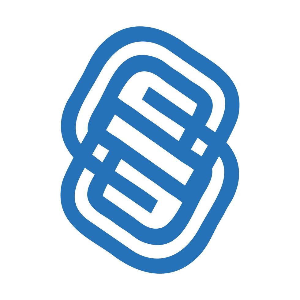 S, SS,BS, SG initials geometric line art logo and vector icon