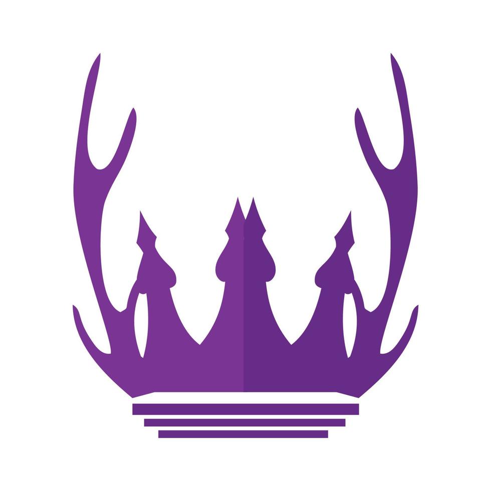 castle of deer logo and vector icon