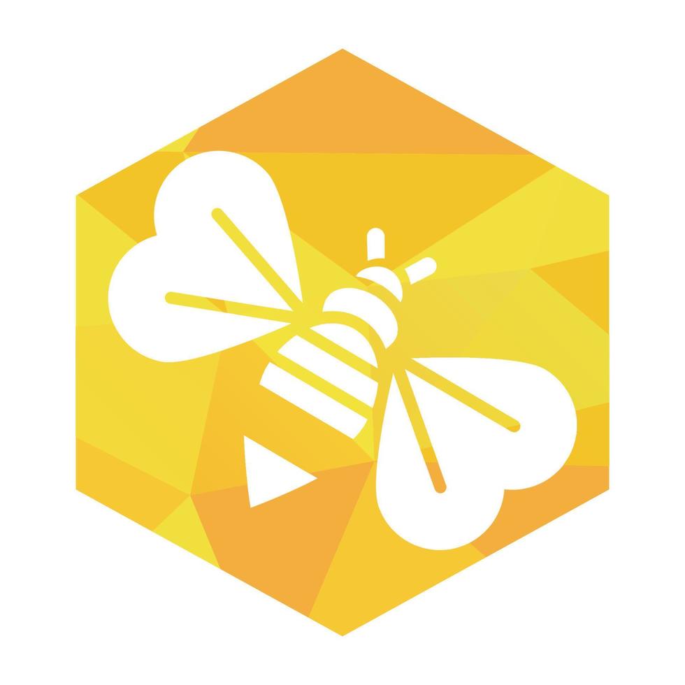hexagonal moderno abeja logo y vector icono