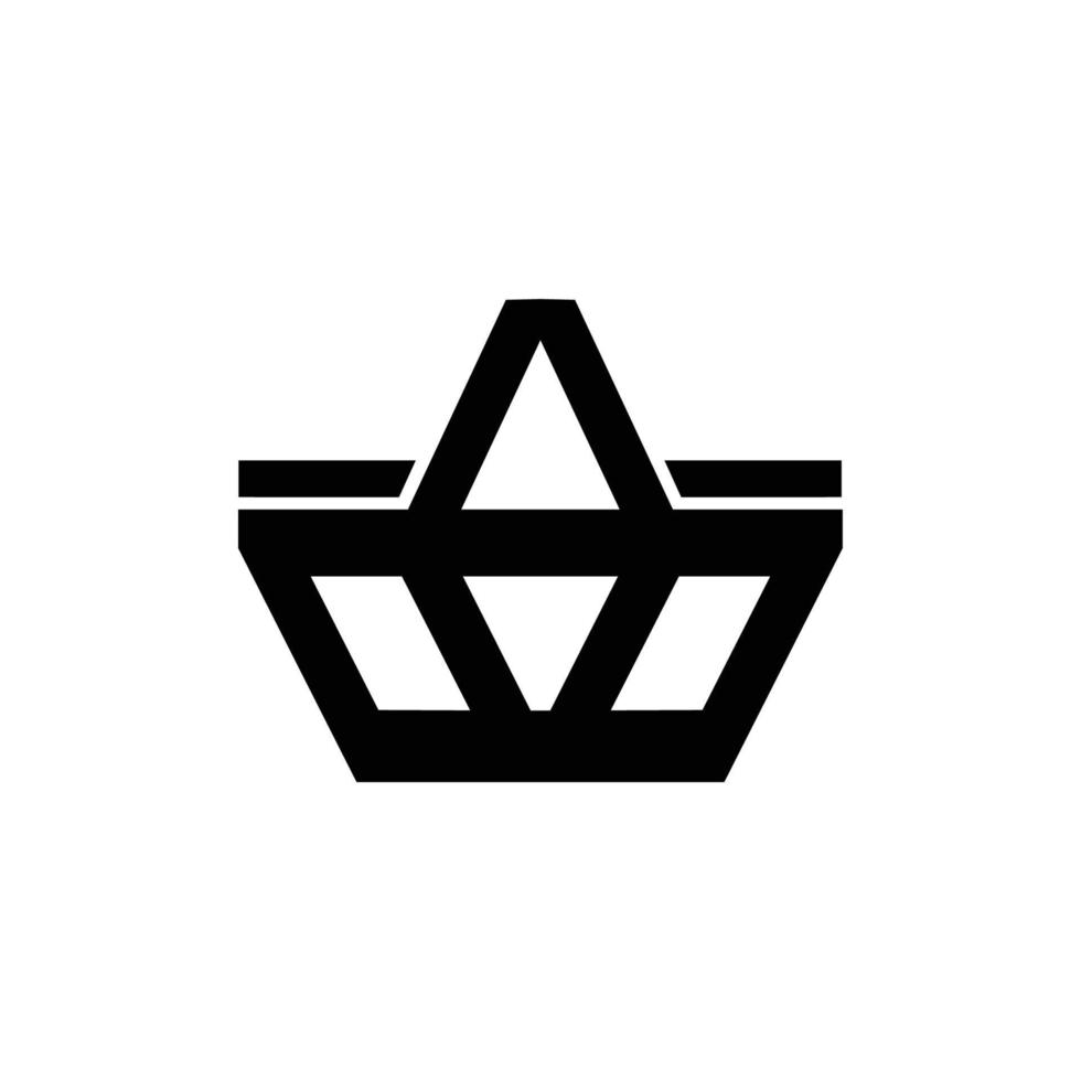 sencillo comercio electrónico carro o cesta logo y vector icono