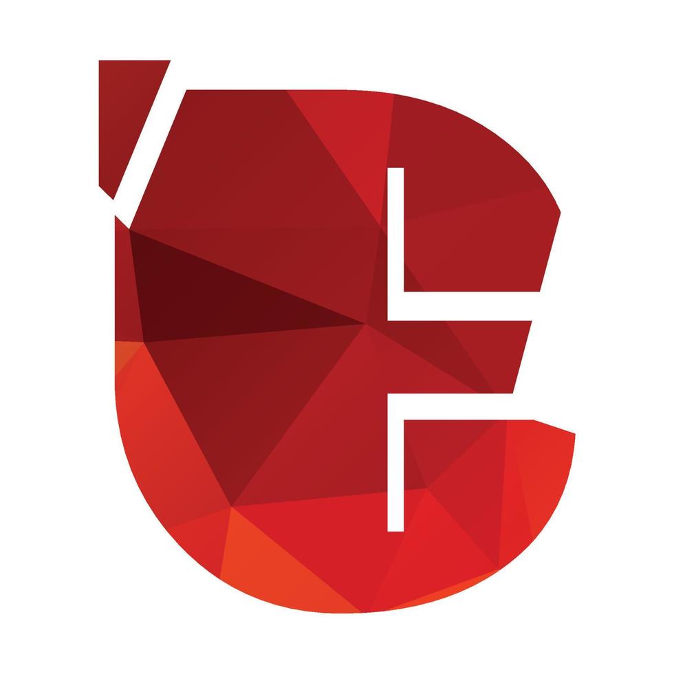 simple E initilas in 3D shape logo and vector icon