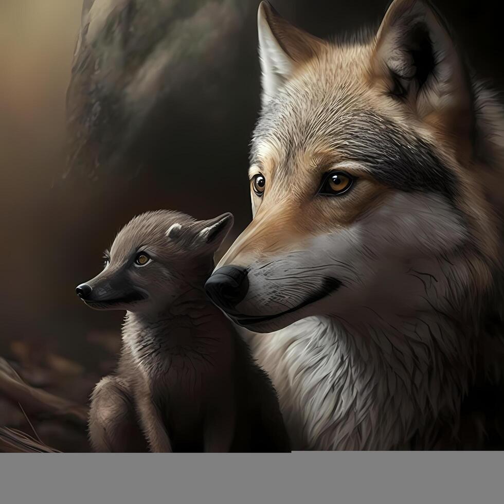 wolf activity illustration photo