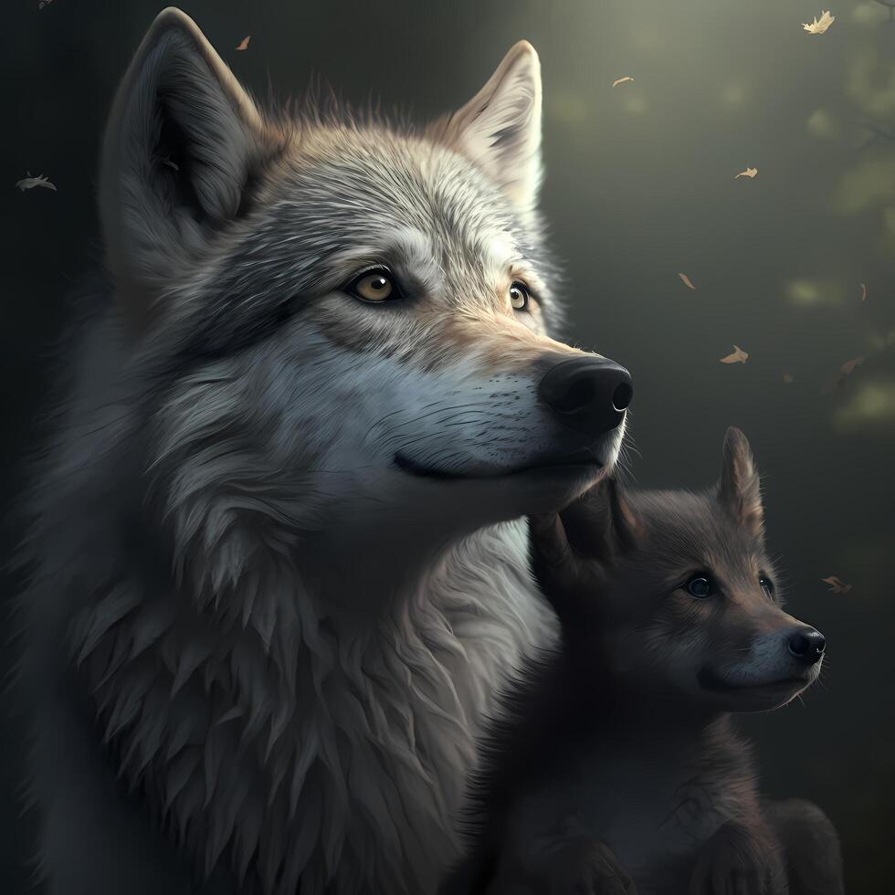 wolf activity illustration photo