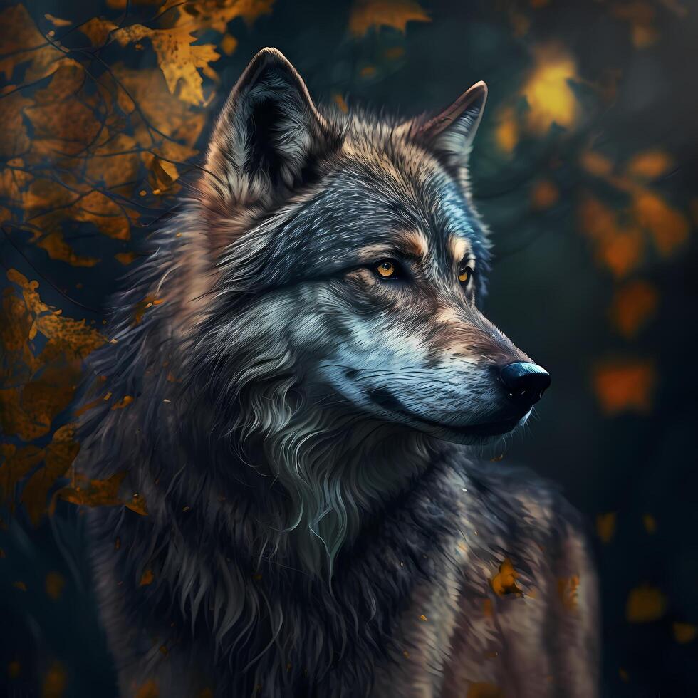 wolf activity illustration photo