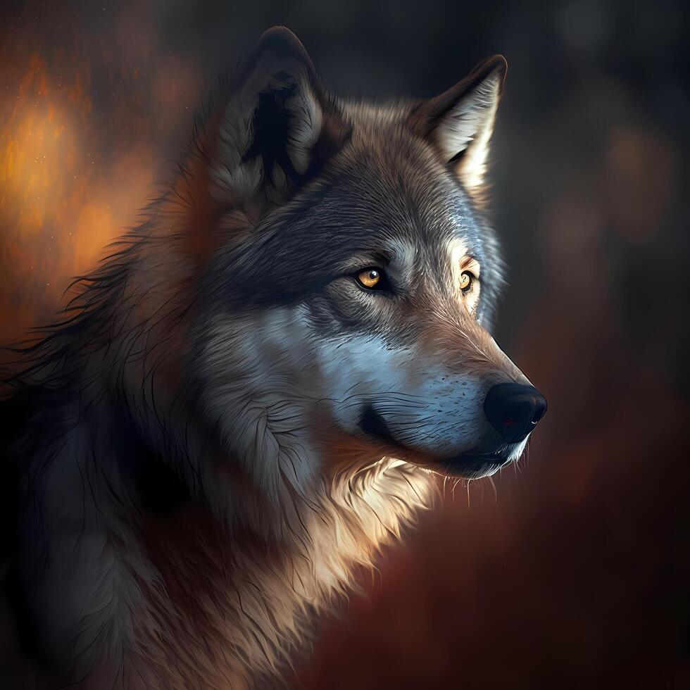 wolf activity illustration photo