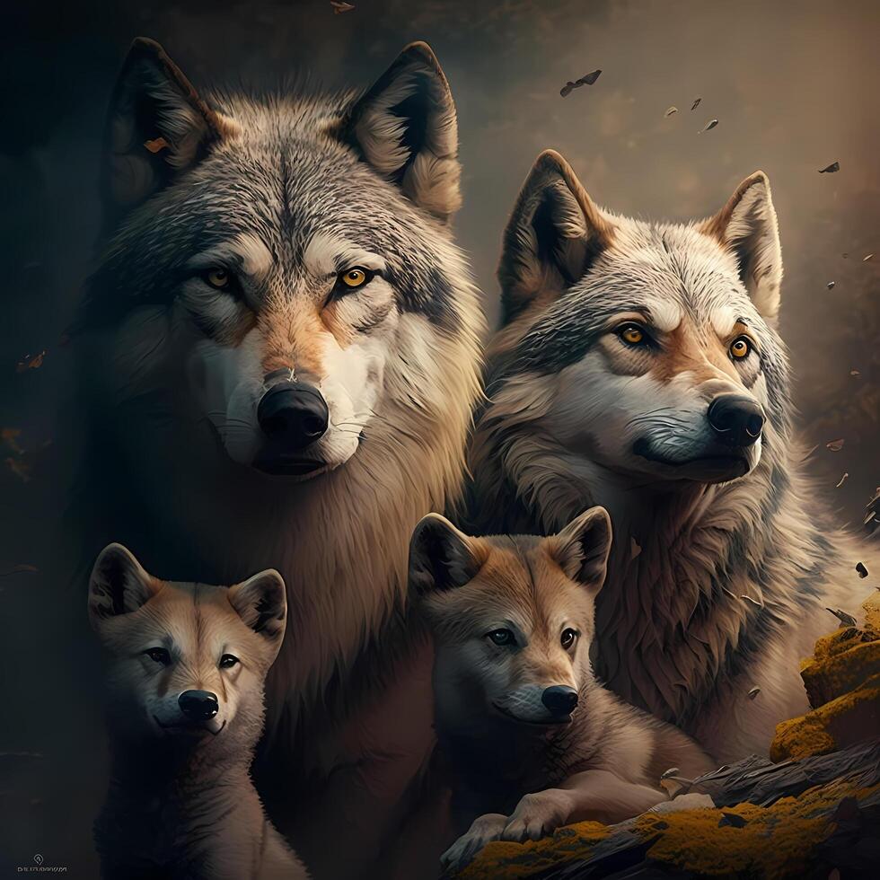 wolf activity illustration photo
