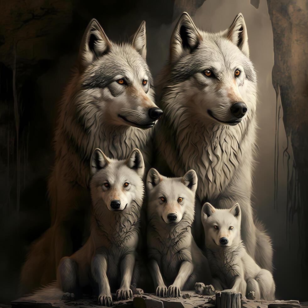 wolf activity illustration photo