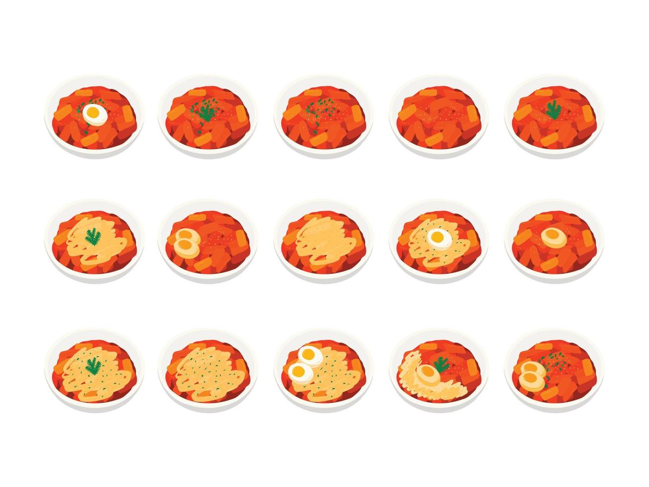 Korean Street Food Rice Cake Illustration Design vector