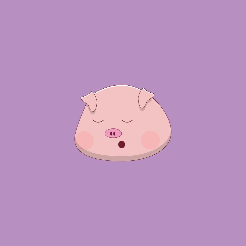 illustration vector pig for your design poster, feeds, etc