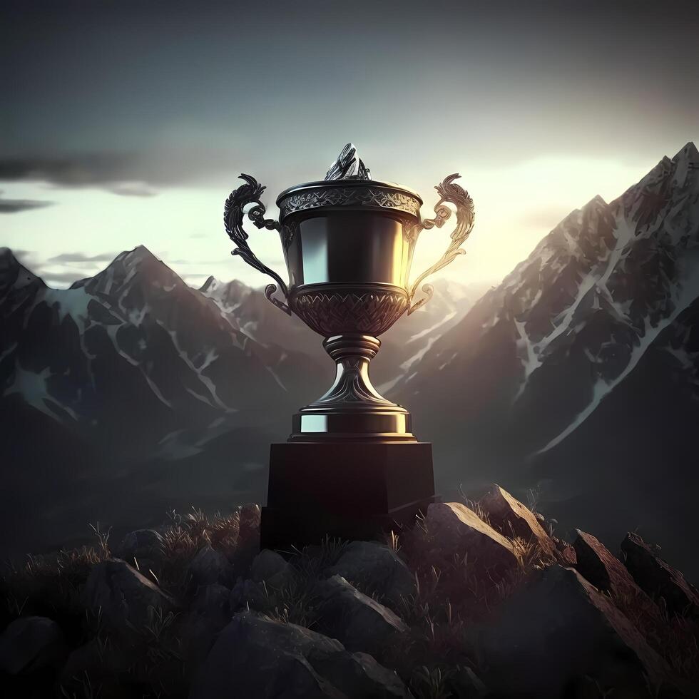 trophy illustration AI Generated photo