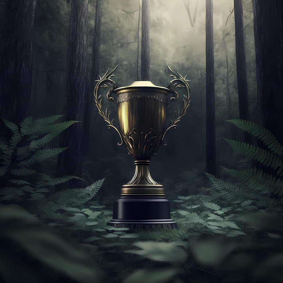 trophy illustration AI Generated photo