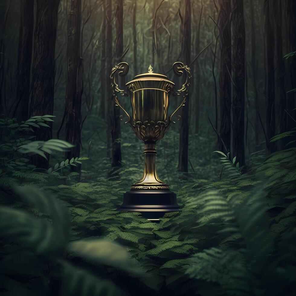 trophy illustration AI Generated photo