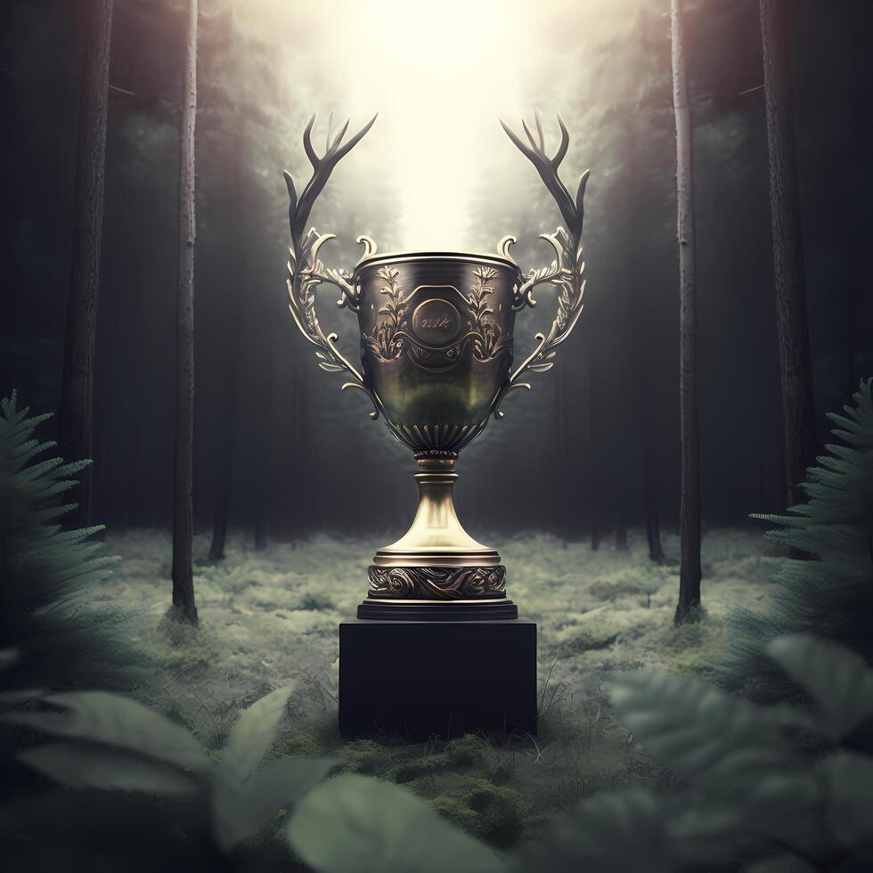 trophy illustration AI Generated photo