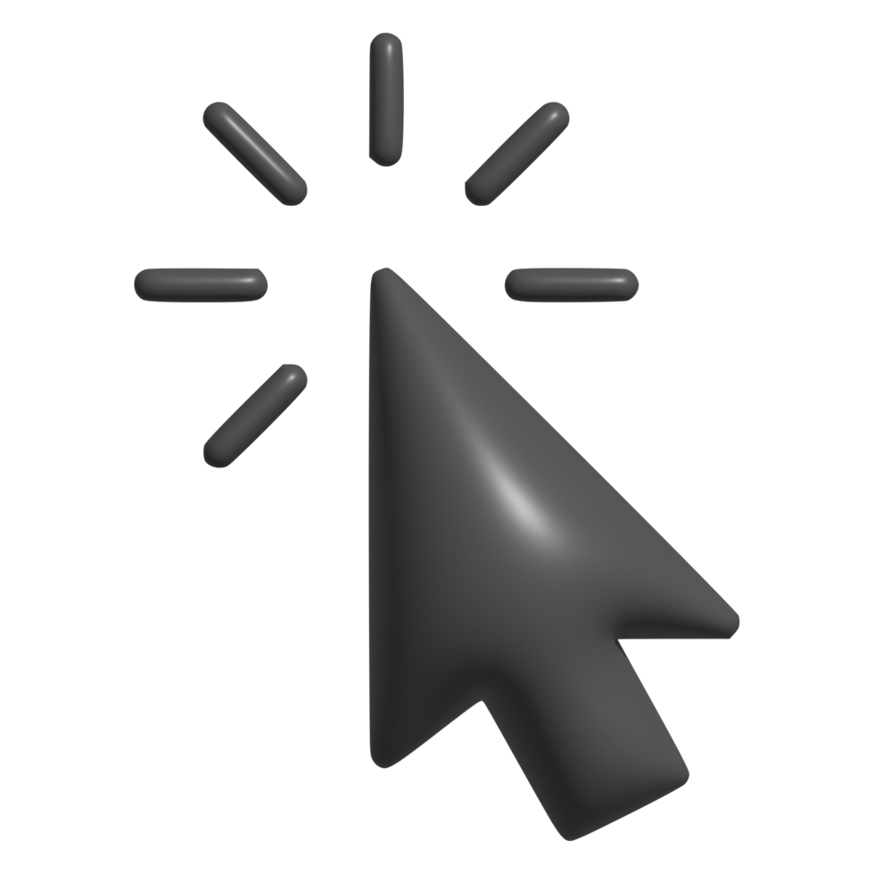 3d icono de cursor puntero png